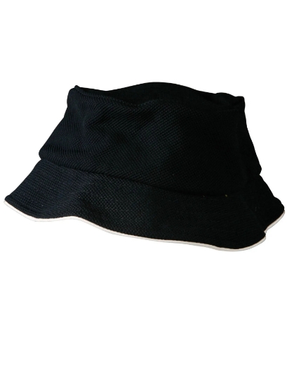 Picture of Winning Spirit, Pique mesh w sandwich trim bucket hat